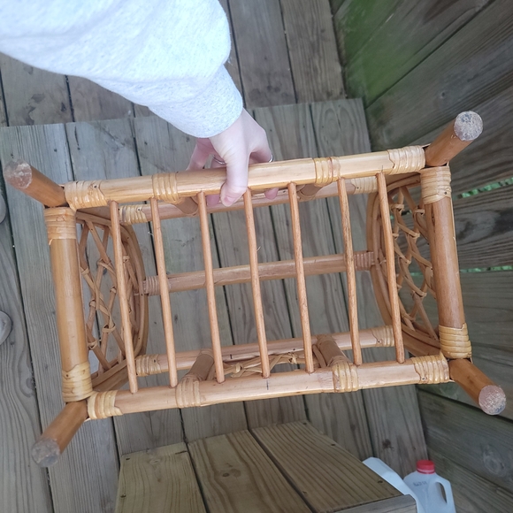 Vintage Rattan Cane Rack Stand - Picture 5 of 5